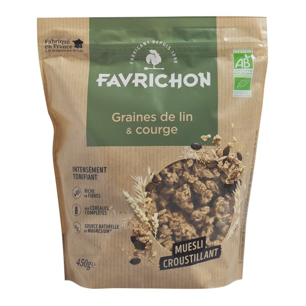 Muesli croustillant graines lin courges