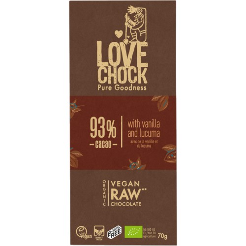 Tablette chocolat cru 93 % cacao