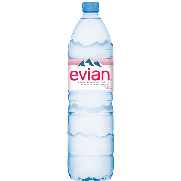 EVIAN EAU PLATE verre perdu 1.5L